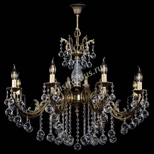 Люстра бронзовая Кассандра Алфея №8/2 шар в Воронеже Гусь Хрустальный