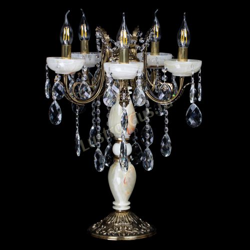 Настольная лампа Антик №5 с камнем в Воронеже Гусь Хрустальный