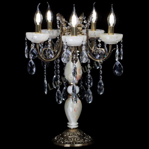 Настольная лампа Антик №5 с камнем в Воронеже Гусь Хрустальный