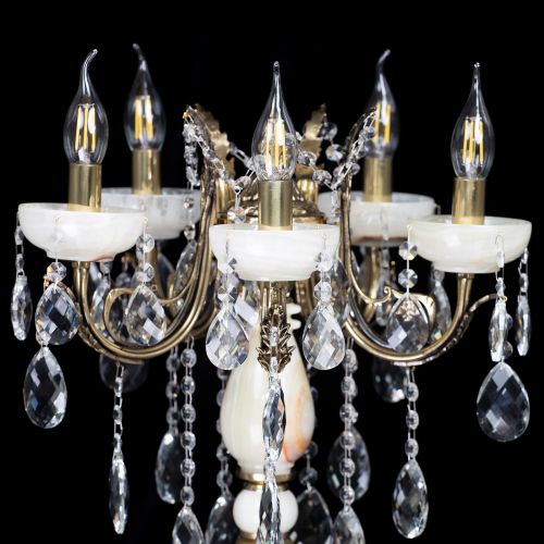 Настольная лампа Антик №5 с камнем в Воронеже Гусь Хрустальный