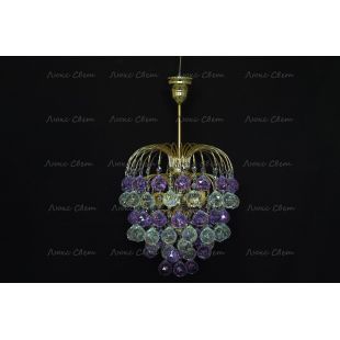  Люстра Хрустальные брызги шар 40 мм фиолетовая
