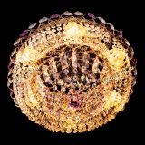 Люстра Кольцо Классика фиолетовая, диаметр 450 мм, цвет золото, Люстры Гусь Хрустальный